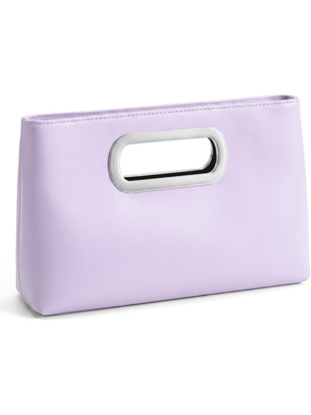 〽️Women Purple Faux Leather Detachable Chain Wedding Party Handbag Clutch Purse